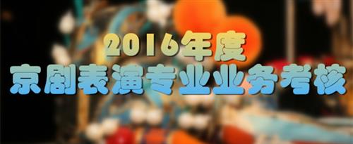 屄屄操国家京剧院2016年度京剧表演专业业务考...